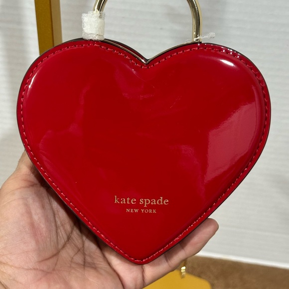Kate Spade Key to My Heart-Shaped Red Wristlet - Picture 3 of 8